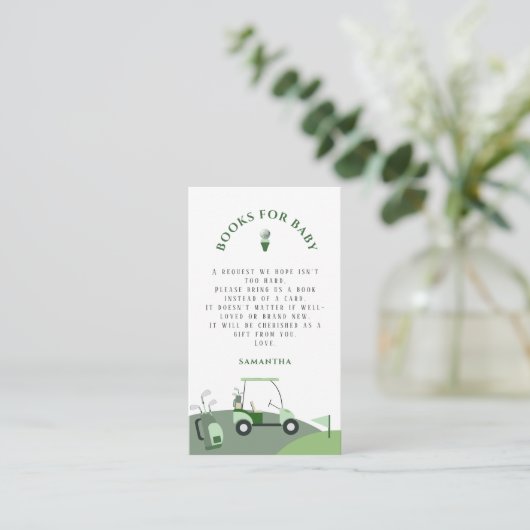 Het moderne golf Baby shower Informatiekaartje (Staand voorkant)