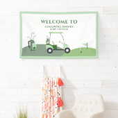 Het moderne golf Baby shower Spandoek (Insitu)