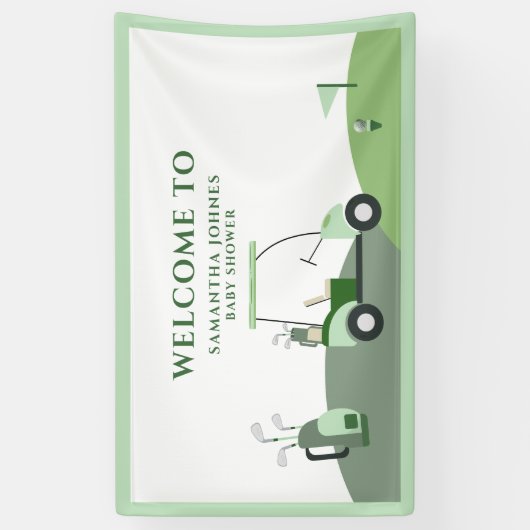 Het moderne golf Baby shower Spandoek (Verticaal)