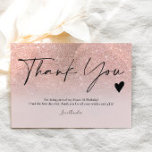 Het moderne gouden glittermanuscript van het roos  briefkaart