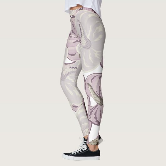 Het moderne griezelpatroon van de waterverf in Cut Leggings (Links)