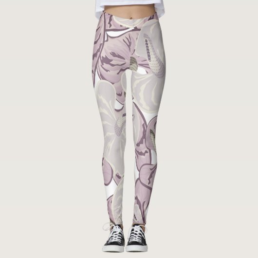 Het moderne griezelpatroon van de waterverf in Cut Leggings (Voorkant)