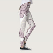 Het moderne griezelpatroon van de waterverf in Cut Leggings (Rechts)