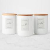 Het moderne grijze etiket van de manuscriptkaars (Flessen)