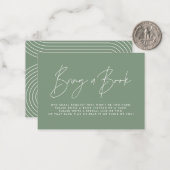 Het moderne groene baby shower van de manuscriptpa notitiekaartje (Voorkant / Achterkant in situ)