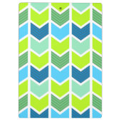 Het moderne Groene en Blauwe Geometrische Patroon Klembord (Achterkant)