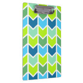 Het moderne Groene en Blauwe Geometrische Patroon Klembord (Rechts)