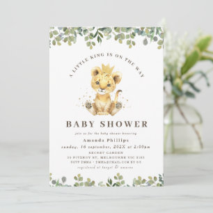 Het moderne groene Eucalyptus Foliage Lion Baby sh Kaart