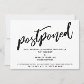 Het moderne handschrift bruiloft is uitgesteld Kaa Kaart (Voorkant)