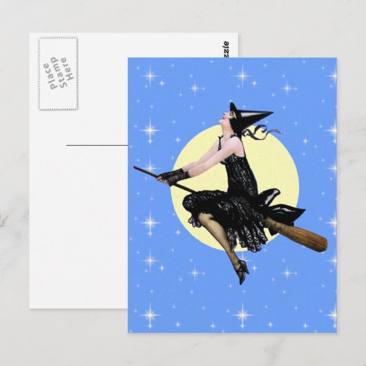 Het moderne heks Briefkaart (Voorkant / Achterkant)