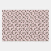 Het moderne Holly Christmas Plant winterpatroon Inpakpapier Vel (Voorkant 3)