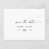 Het moderne Horizontale Manuscript sparen het Brie Uitnodiging Briefkaart (Voorkant)