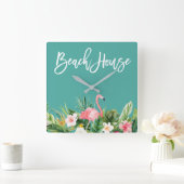 Het moderne Huis van het Strand van het Manuscript Vierkante Klok (Huis)