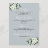 Het moderne huwelijksmenu van Eucalyptus Programmakaart (Achterkant)