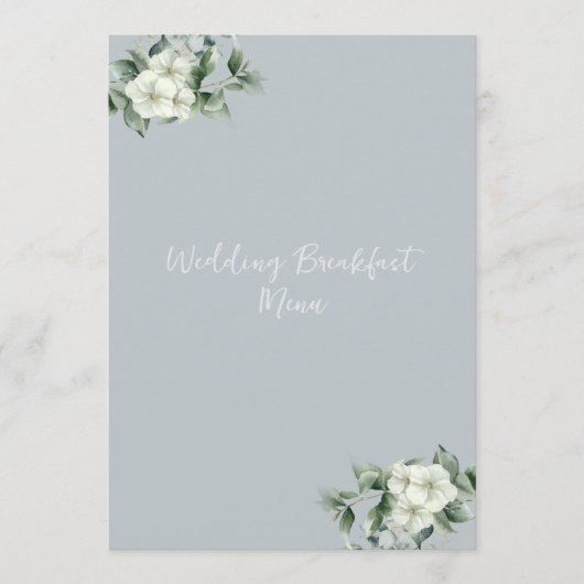 Het moderne huwelijksmenu van Eucalyptus Programmakaart (Voorkant)