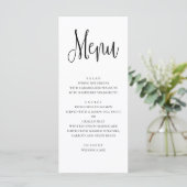 Het moderne huwelijksmenu. Zwart-wit dinermenu Menu (Staand voorkant)
