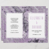 Het moderne huwelijksprogramma Amethyst paarse mar (Voorkant / Achterkant)