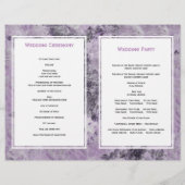 Het moderne huwelijksprogramma Amethyst paarse mar (Achterkant)