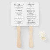 Het moderne huwelijksprogramma van Sydney Handwaaier (Voorkant en achterkant)