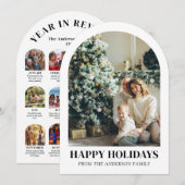 Het moderne jaar in de Review Kerstvakantie Arch Kaart (Voorkant / Achterkant)