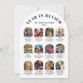 Het moderne jaar in de Review Kerstvakantie Arch Kaart (Achterkant)