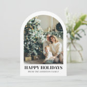 Het moderne jaar in de Review Kerstvakantie Arch Kaart (Staand voorkant)