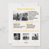 Het moderne jaar in Review Vakantie Fotokaart Feestdagenkaart (Achterkant)