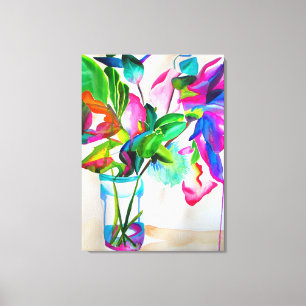 Het moderne kleurrijke bloemenArt. van de Canvas Afdruk