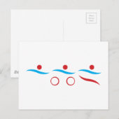 Het moderne koele logo van Triathlon Briefkaart (Voorkant / Achterkant)