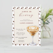 Het moderne koffie Vrijgezellenfeest Kaart (Staand voorkant)