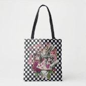 Het moderne konijn Alice in Wonderland Tote Bag (Voorkant)