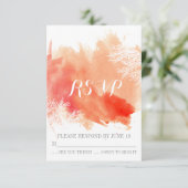 Het moderne koraalrif van de waterverf RSVP antwoo (Staand voorkant)