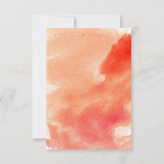 Het moderne koraalrif van de waterverf RSVP antwoo Kaartje (Achterkant)