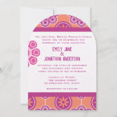 Het moderne koraalroze en Oranje bloemenpatroon Kaart (Voorkant)