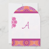 Het moderne koraalroze en Oranje bloemenpatroon Kaart (Achterkant)