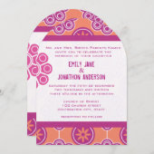 Het moderne koraalroze en Oranje bloemenpatroon Kaart (Voorkant / Achterkant)