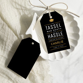 Het moderne kwastje was het Afstuderen waard Cadeaulabel