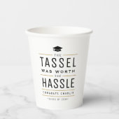 Het moderne kwastje was het Afstuderen waard Papieren Bekers (Voorkant)