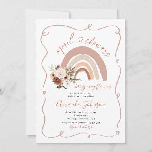 Het moderne Lijst April Showers brengt veel bloeme Kaart (Voorkant)