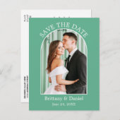 Het moderne Lijst Neo Mint Groen sparen de Datum Briefkaart (Voorkant / Achterkant)