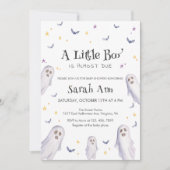Het moderne Little Boo Ghost Stars Baby shower Kaart (Voorkant)