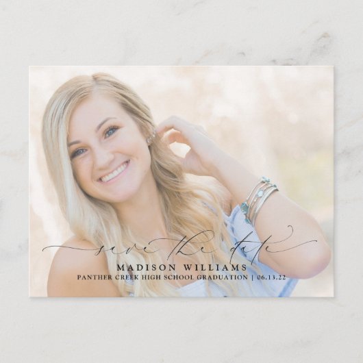 Het moderne Manuscript 2 Afstuderen van de Foto sp Aankondigingskaart (Voorkant)