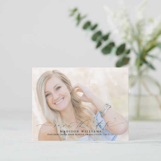 Het moderne Manuscript 2 Afstuderen van de Foto sp Aankondigingskaart (Staand voorkant)