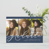 Het moderne manuscript afstuderen drie afstuderen  aankondiging (Staand voorkant)