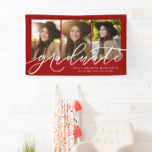 Het moderne manuscript afstuderen drie foto rood a spandoek (Insitu)