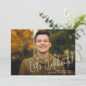 Het moderne Manuscript Afstuderen Eenvoudig Afstud Aankondiging (Staand voorkant)