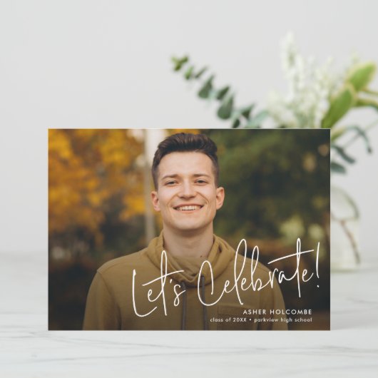 Het moderne Manuscript Afstuderen Eenvoudig Afstud Aankondiging (Staand voorkant)