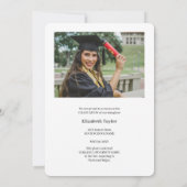 Het moderne Manuscript Afstuderen Eenvoudig Afstud Aankondiging (Achterkant)