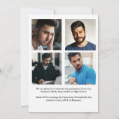 Het moderne Manuscript Afstuderen Eenvoudig Afstud Aankondiging (Achterkant)