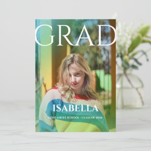 Het moderne Manuscript Afstuderen Eenvoudig Afstud Aankondiging (Staand voorkant)